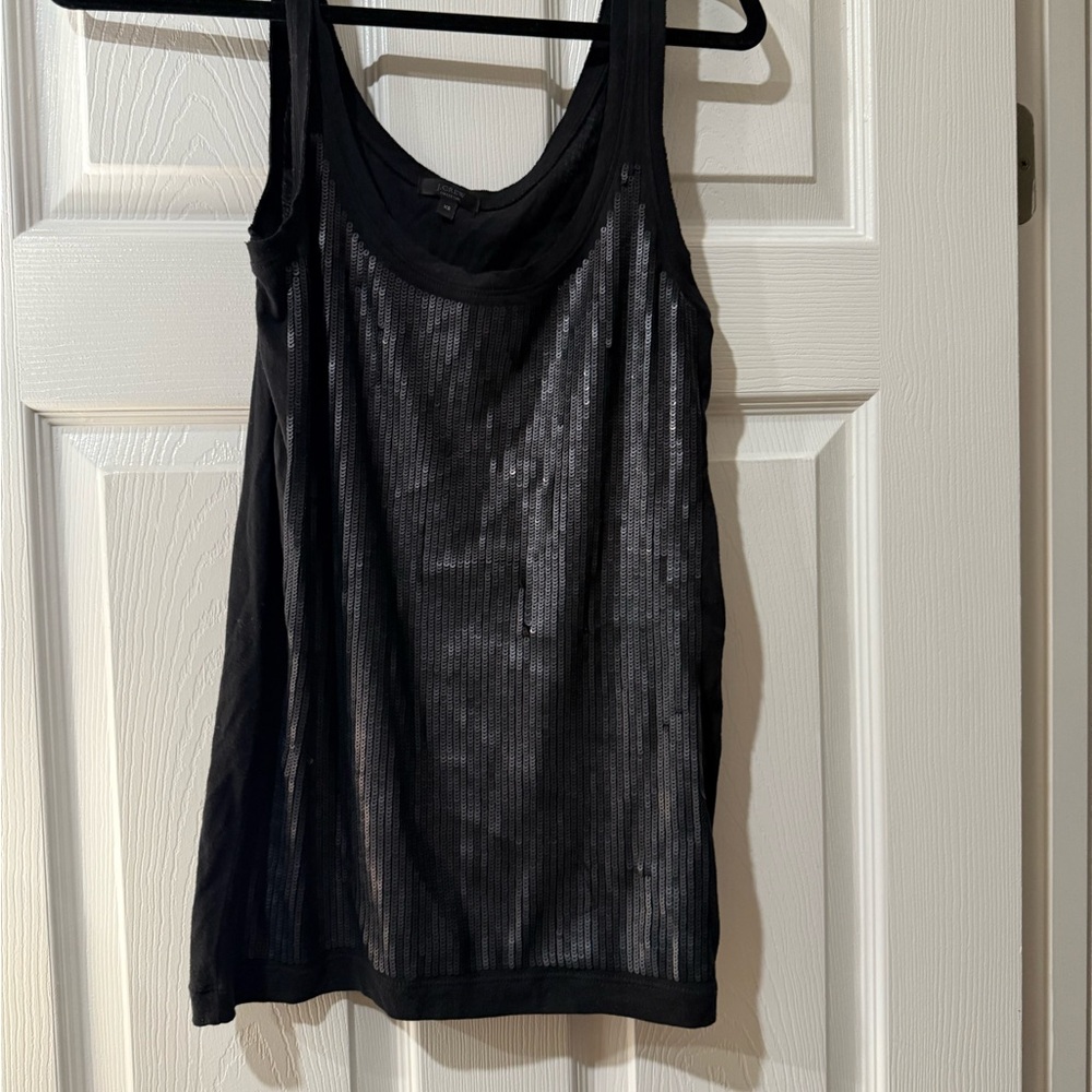 Black Sequin Women's Tank Top JCREW size XS